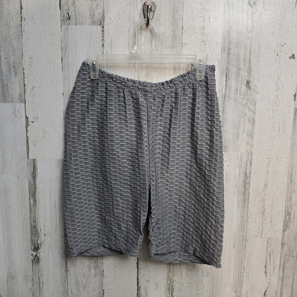 Kristin Nicole Gray Textured Womens Shorts Size 1X